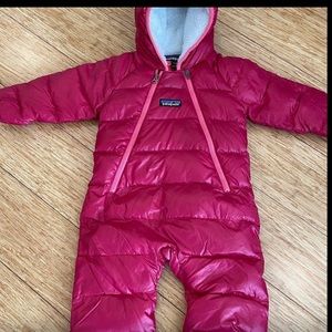 Patagonia Infant Hi-Loft Down Sweater Bunting - Pink 3-6M.